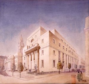 Halk Kütüphanesi Yüksekliği, Marylebone Road, Londra by Edwin Cooper