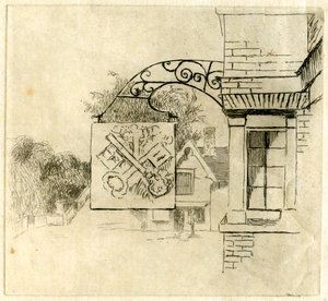 Çapraz Anahtarların İşareti, St Neots, Cambridgeshire, 1881. by Edwin Edwards