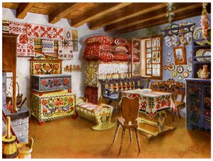 Avusturya-Macaristan köylü mobilyaları, 1911-1912.