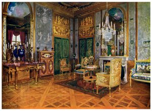 Marie Antoinette Müzik Odası, Yatak Odası, Fontainebleau Sarayı, Fransa, 1911-1912.