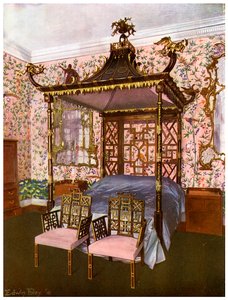Chippendale Çin Yatak Odası, Badminton Evi, Gloucestershire, 1911-1912.