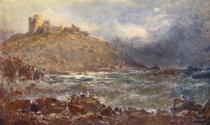 Criccieth Kalesi (renkli lito)