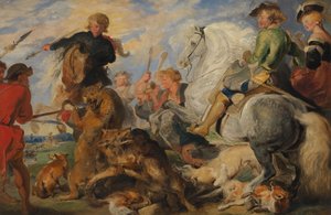 Rubenss Wolf ve Fox Hunt