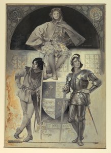 Sayfalar ve Şövalyeler, "Silahtaki Adam" için Frontispiece by Edwin Howland Blashfield