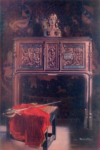 Oyma Meşe Dressoir-Louis XII by Edwin John Foley