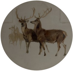 Peyzajda Geyik (Geyik Çalışmaları) by Edwin Landseer