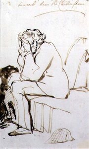 Elveda, Sevgili Eski Chillingham (kağıt üzerinde kalem ve mürekkep) by Edwin Landseer