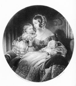 Kraliçe, Kraliyet Prensesi ve Galler Prensi, R. Piercy tarafından kazınmış, 1842 by Edwin Landseer