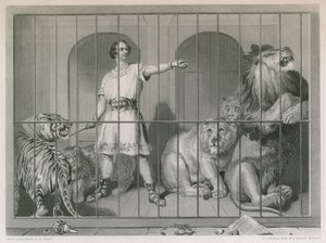 Van Amburgh ve aslanlar by Edwin Landseer
