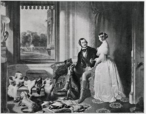 Modern zamanlarda Windsor Kalesi, 1843 resminden by Edwin Landseer