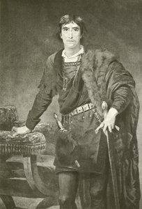 Bay Henry Irving Hamlet olarak (gravür) by Edwin Longsden Long