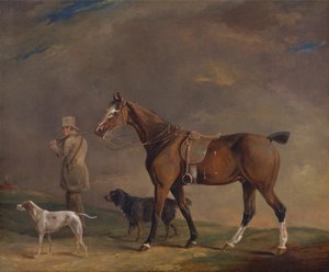 Atış Pony ve Silah Köpekleri Olan Bir Sporcu by Edwin W. Cooper of Beccles