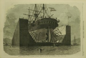 Messrs. Rennie and Son tarafından İspanya hükümeti için hazırlanan yüzer duba veya rıhtım by Edwin Weedon