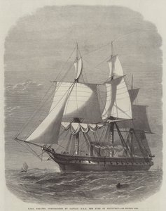 Kaptan HRH Edinburgh Dükü tarafından görevlendirilen HMS Galatea