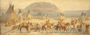 Blackfoot Kampı Sahnesi, 19. yüzyılın sonları ve 20. yüzyılın başlarında.