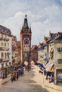 Ren Nehri: Eski Kule, Freiburg-im-Breisgau (renkli lito)