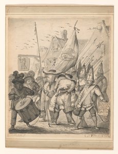 hayvan hiciv by Egbert van Heemskerck (II) (signed by artist)