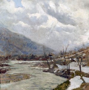 Güneş ışını, Egidio Riva (1866-1946), tuval üzerine yağlı boya, 74x74 cm, İtalya, 20. yüzyıl by Egidio Riva