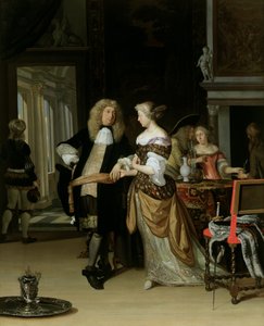 Nişan: Zarif Bir İç Mekanda Genç Bir Çift, 1678