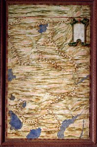Egnazio Danti (1536-1586) matematikçi, kozmograf ve İtalyan mimar tarafından yapılan Peru Haritası. 1567 civarında. Floransa, Palazzo Vecchio, Sala del Mappamondo by Egnazio Danti