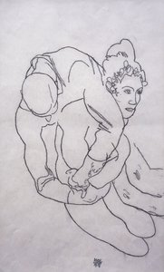 Sarılmak; Umarmende, 1918 by Egon Schiele