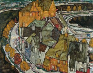 Hilal Evleri II Ada Kasabası, 1915 by Egon Schiele