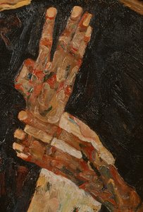 Şair (tuval üzerine yağlıboya) by Egon Schiele