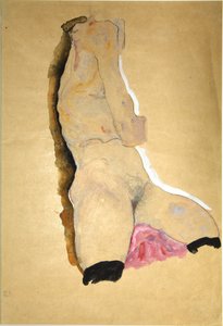 Kadın gövde, 1911. by Egon Schiele