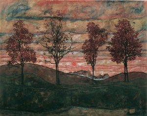 Dört ağaç by Egon Schiele