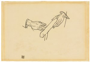 El Çalışması, Dr. Viktor Ritter von Bauer, 1917 by Egon Schiele