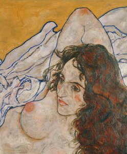 Liegende Frau (tuval üzerine yağlıboya) by Egon Schiele