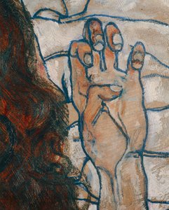 Liegende Frau (tuval üzerine resim) by Egon Schiele