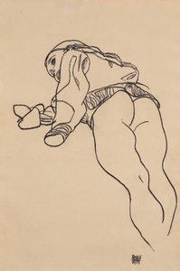 Uzanmak; Liegende, 1918 by Egon Schiele