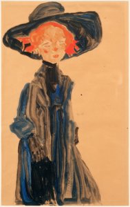 mavili kız by Egon Schiele
