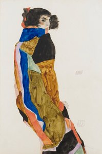Moa. Egon Schiele (1890-1918), kağıt üzerine suluboya ve guaj çalışması by Egon Schiele
