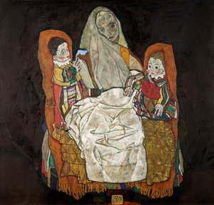İki Çocuklu Anne by Egon Schiele