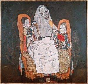 İki çocuğu olan anne, III by Egon Schiele