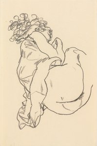 Çıplak Uzanmış; Liegende, 1917 by Egon Schiele