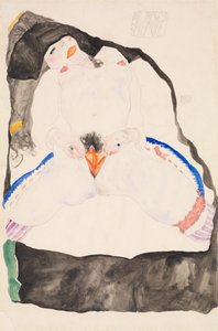 Bir Rüyada Gözlemlendi, 1911. by Egon Schiele