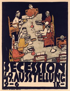Afiş reklamı Secession 49 Sergisi by Egon Schiele