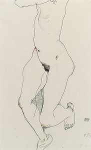 Koşan kadın, 1913 by Egon Schiele
