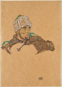 Rus savaş esiri, 1915. by Egon Schiele