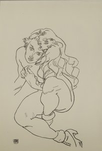 Çıplak Oturan, 1917