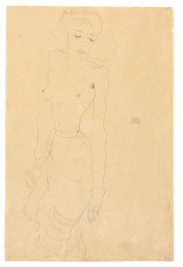 Ayakta duran kadın, 1911 by Egon Schiele