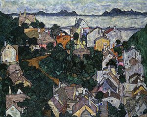 Yaz manzarası; Yaz manzarası, 1917 by Egon Schiele