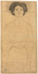 şapkalı genç kadın by Egon Schiele