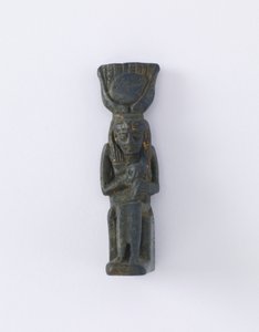 İsis ve Horus Figürü, muhtemelen Ptolemaios Dönemi, MÖ 305-30 (fayans)