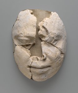 Sadece yüzden oluşan bir adamın mumya maskesi (alçı) by Egyptian