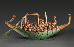 Model Kürekli Tekne, Orta Krallık by Egyptian 12th Dynasty
