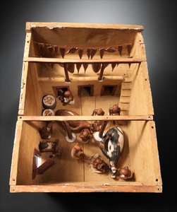 Meketre mezarından bir Mezbaha modeli, c.1981–1975 M.Ö. (ahşap, boya, sıva)